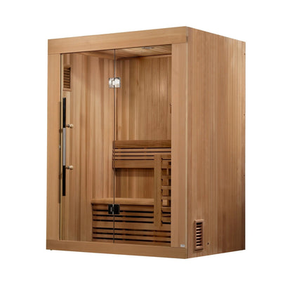 Golden Designs Steam Sauna 2-Person "Sundsvall Edition" Steam Sauna - Canadian Red Cedar Traditional Sauna | Model: GDI-7289-01 - GDI-7289-01