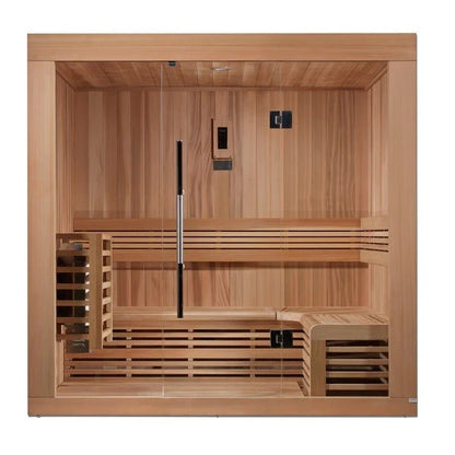 Golden Designs Steam Sauna 3-Person "Copenhagen Edition" Traditional Sauna with Red Cedar Wood | Model: GDI-7389-01 - GDI-7389-01