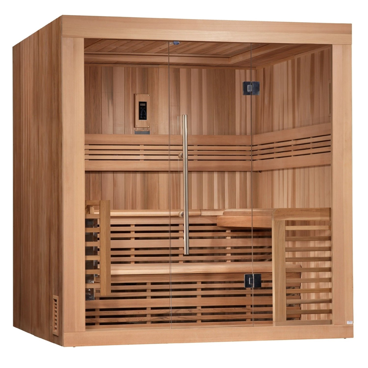 Golden Designs Steam Sauna 6-Person "Osla Edition" Traditional Sauna with Red Cedar Wood | Model: GDI-7689-01 - GDI-7689-01