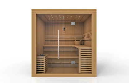 Golden Designs Steam Sauna 6-Person "Osla Edition" Traditional Sauna with Red Cedar Wood | Model: GDI-7689-01 - GDI-7689-01