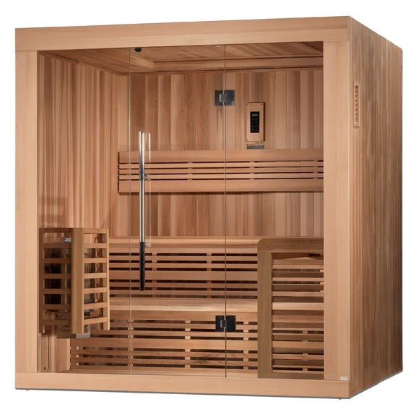 Golden Designs Steam Sauna 6-Person "Osla Edition" Traditional Sauna with Red Cedar Wood | Model: GDI-7689-01 - GDI-7689-01