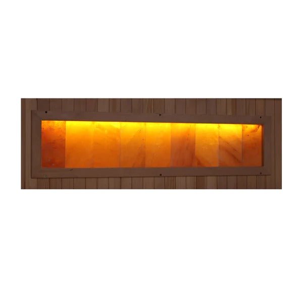 Golden Designs Near Zero EMF 3-Person Full Spectrum PureTech™ Infrared Sauna with Himalayan Salt Bar | Model: GDI-8030-02 - GDI-8030-02