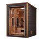 Golden Designs "Nora" 2-Person Indoor/Outdoor Hybrid Sauna w/ PureTech™ Full Spectrum (GDI-8222-01) - Canadian Red Cedar Interior - GDI-8222-01