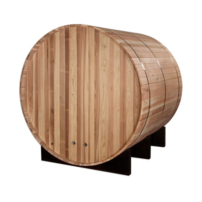 Golden Designs "Arosa" 4-Person Barrel Traditional Sauna - Pacific Cedar - GDI-B004-01