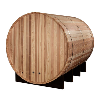 Golden Designs "Klosters" 6-Person Barrel Traditional Steam Sauna - Pacific Cedar - GDI-B006-01