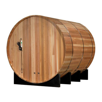 Golden Designs Outdoor Traditional Barrel Sauna "Marstrand Edition" 6-Person w/ Canadian Red Cedar | Model: GDI-SJ-2006-CED - GDI-SJ-2006 CED