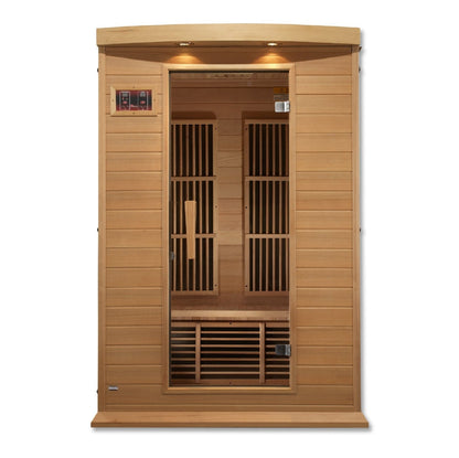 Golden Design Low EMF 2-Person Maxxus FAR Infrared Sauna with Hemlock Wood | Model: MX-K206-01 - MX-K206-01