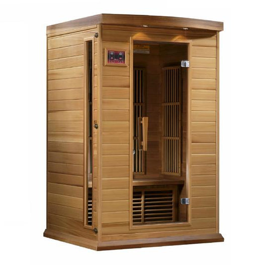 Golden Design Low EMF 2-Person Maxxus FAR Infrared Sauna with Hemlock Wood | Model: MX-K206-01 || - MX-K206-01