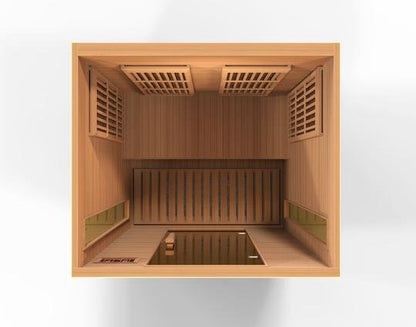 Golden Design Low EMF 2-Person Maxxus FAR Infrared Sauna with Hemlock Wood | Model: MX-K206-01 || - MX-K206-01