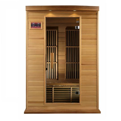 Golden Design Low EMF 2-Person Maxxus FAR Infrared Sauna with Hemlock Wood | Model: MX-K206-01 || - MX-K206-01