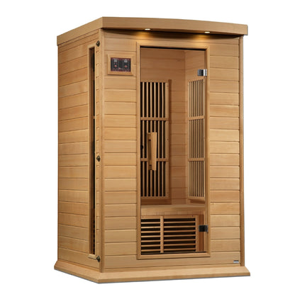 Golden Designs Near Zero EMF 2-Person Maxxus FAR Infrared Sauna with Hemlock Wood | Model: MX-K206-01-ZF - MX-K206-01-ZF