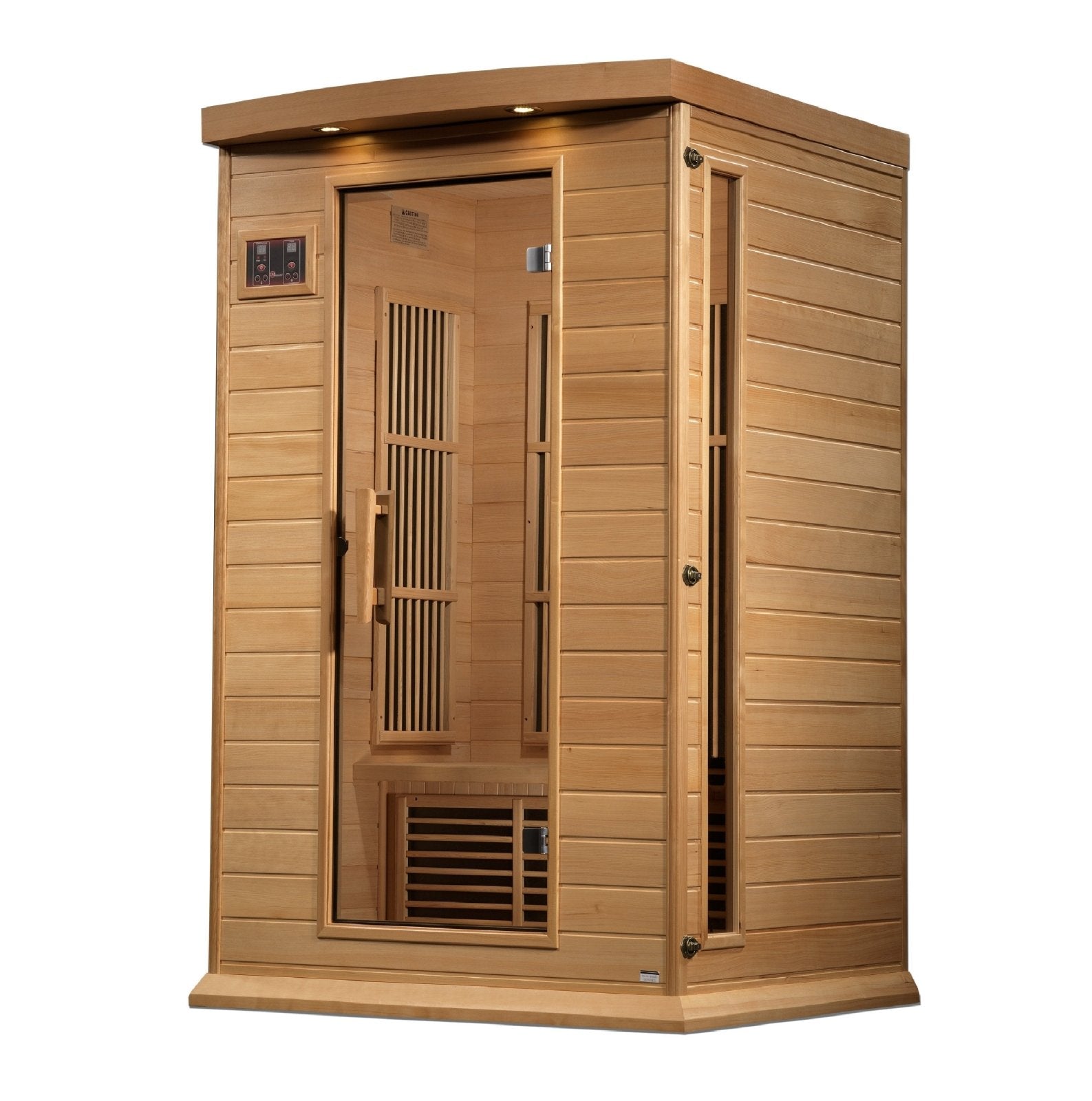 Golden Designs Near Zero EMF 2-Person Maxxus FAR Infrared Sauna with Hemlock Wood | Model: MX-K206-01-ZF || - MX-K206-01-ZF