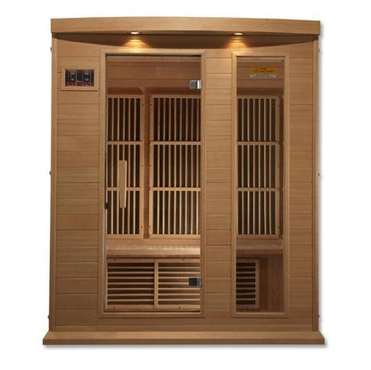 Golden Design Low EMF 3-Person Maxxus FAR Infrared Sauna with Hemlock Wood | Model: MX-K306-01 - MX-K306-01