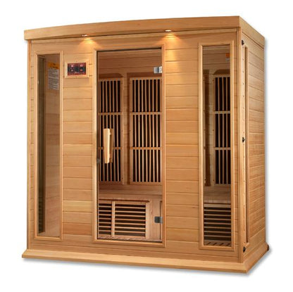 Golden Design Low EMF 4-Person Maxxus FAR Infrared Sauna with Hemlock Wood | Model: MX-K406-01 - MX-K406-01