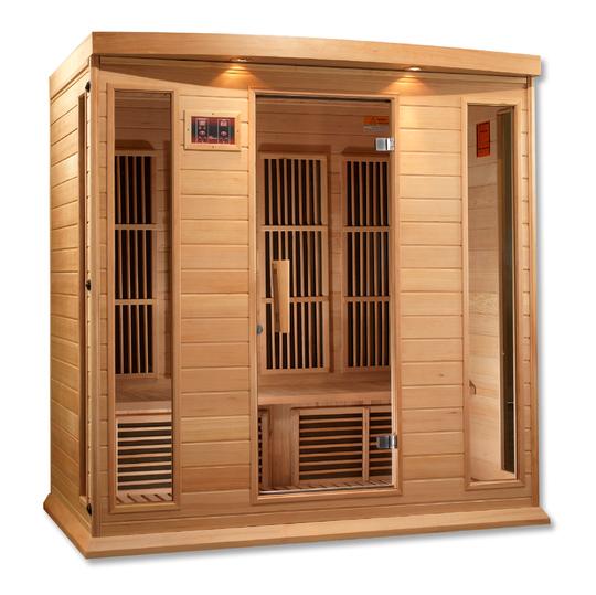 Golden Design Low EMF 4-Person Maxxus FAR Infrared Sauna with Hemlock Wood | Model: MX-K406-01 - MX-K406-01