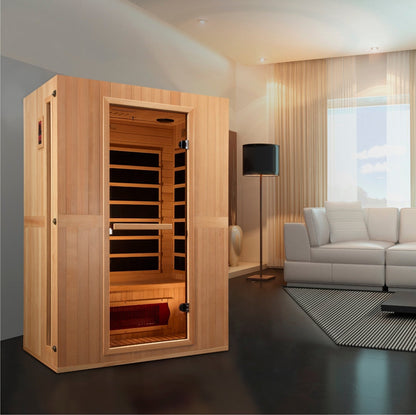 Golden Designs Low EMF 2-Person Maxxus FAR Infrared Sauna with Hemlock Wood | Model: MX-LS2-01 - MX-LS2-01