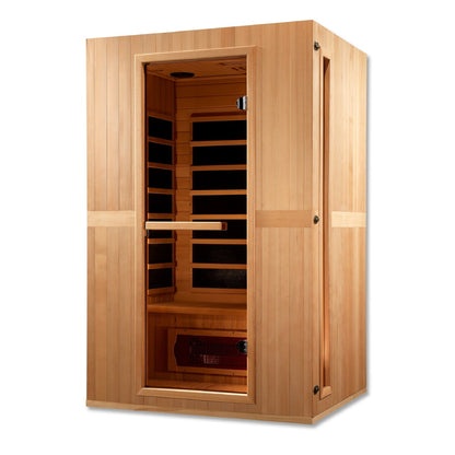 Golden Designs Low EMF 2-Person Maxxus FAR Infrared Sauna with Hemlock Wood | Model: MX-LS2-01 || - MX-LS2-01