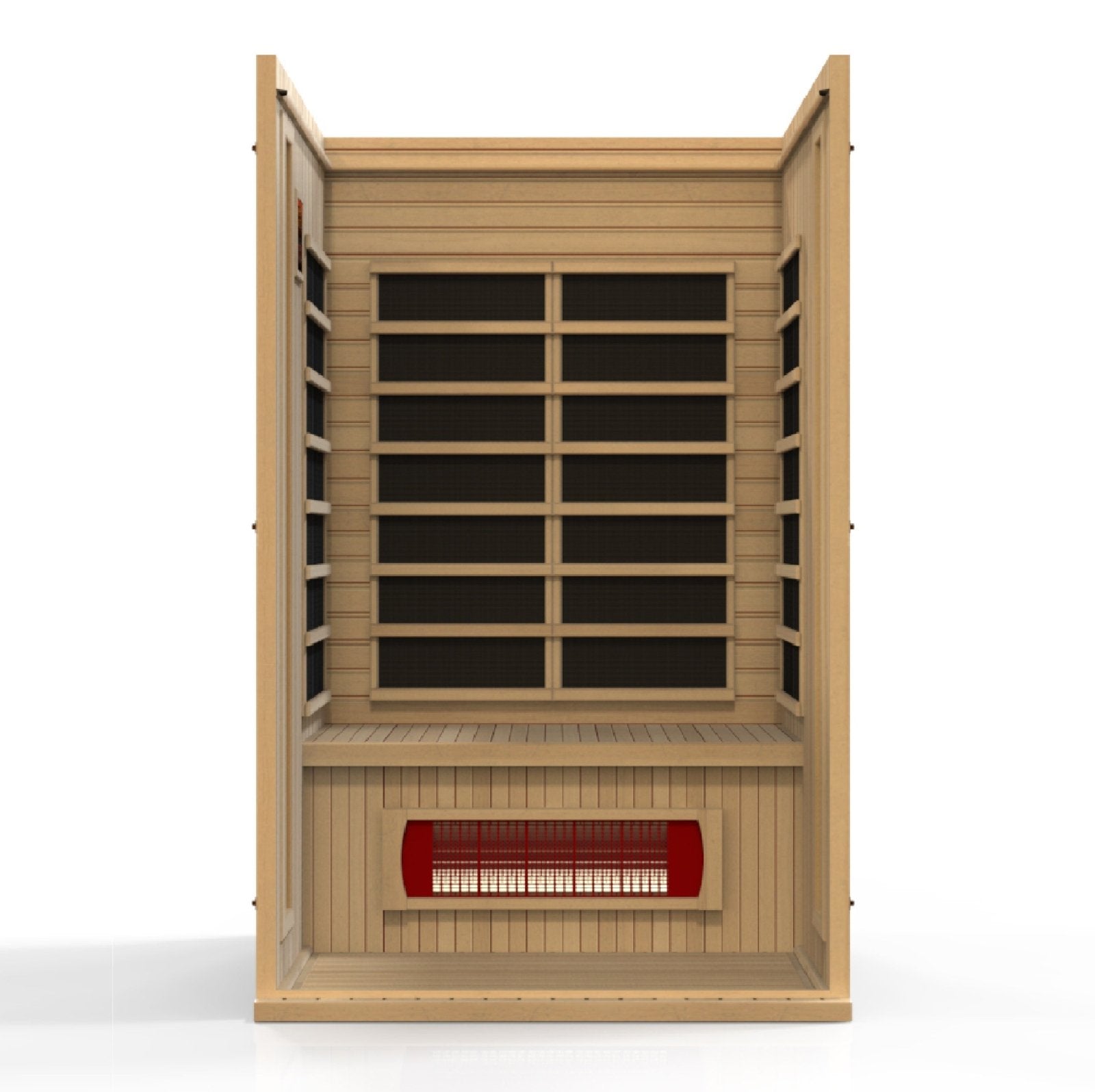 Golden Designs Low EMF 2-Person Maxxus FAR Infrared Sauna with Hemlock Wood | Model: MX-LS2-01 || - MX-LS2-01