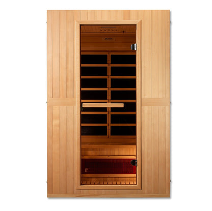 Golden Designs Low EMF 2-Person Maxxus FAR Infrared Sauna with Hemlock Wood | Model: MX-LS2-01 || - MX-LS2-01