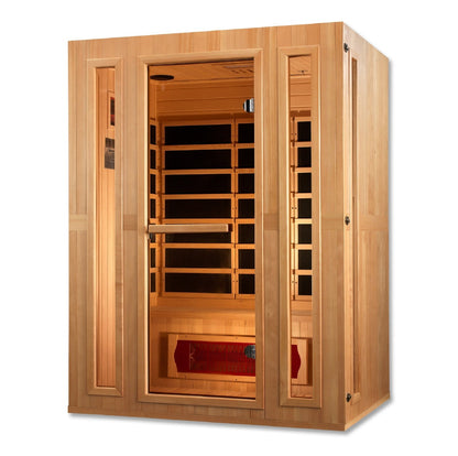 Golden Designs Low EMF 3-Person Maxxus FAR Infrared Sauna with Hemlock Wood | Model: MX-LS3-01 - MX-LS3-01