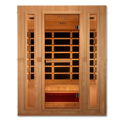 Golden Designs Low EMF 3-Person Maxxus FAR Infrared Sauna with Hemlock Wood | Model: MX-LS3-01 - MX-LS3-01